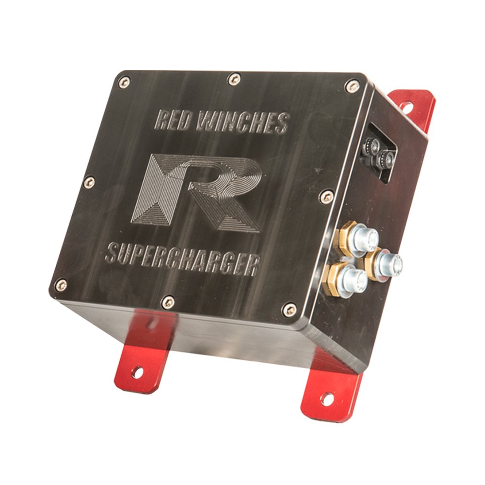 Supercharger 12v to 24v 1 supercharger, Winch Power Upgrade, 24V Winch on 12V Truck, Red Winches Supercharger