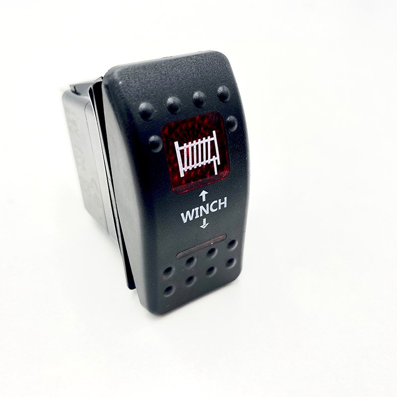Winch In / Winch Out 7 Pin Switch, red light 1 Winch in and out switch for winches