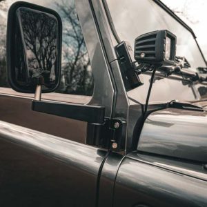 SV-R wing mirror fitted to Land Rover Defender 110