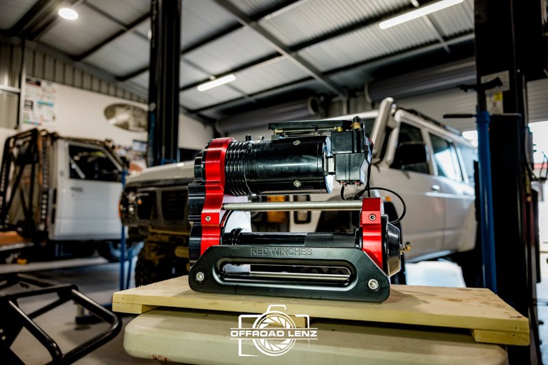 Red Winch King Cobra King Cobra in the workshop