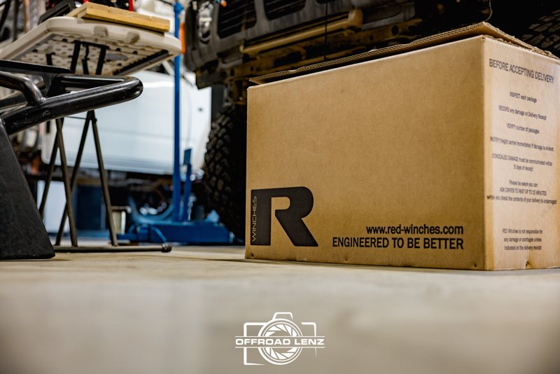 RED Winch Packaging RED Winch packaging, strong and sturdy for international shipping